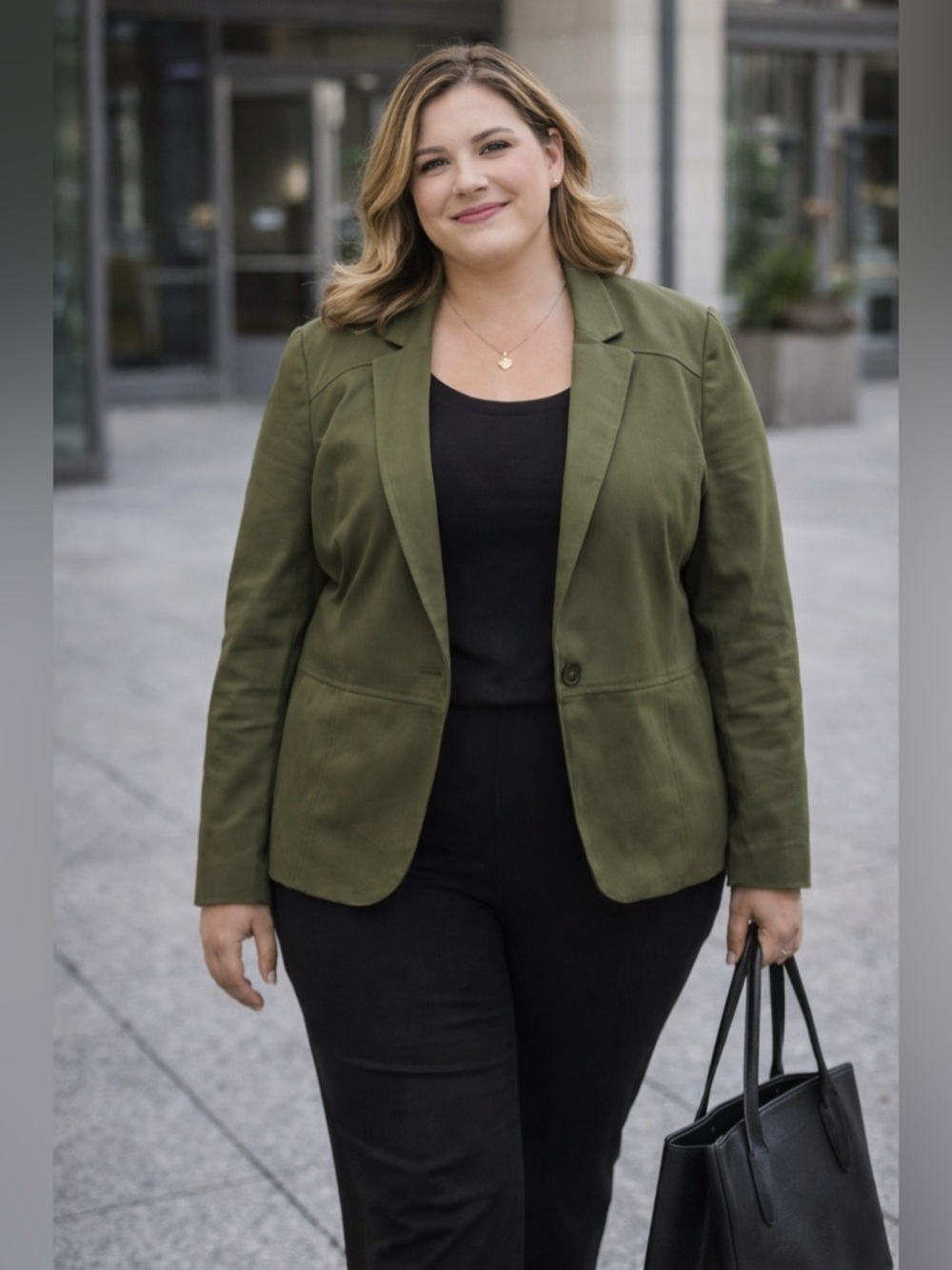 Nine West Green Blazer (size 14) work blazer